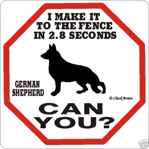 German Shepherd 2.8 Dog Sign Funny Warning Caution New  