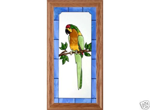 11x22 Stained Glass PARROT TROPICAL Wall Suncatcher  
