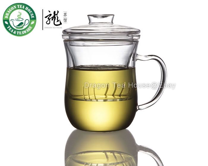Clear Glass Mug With Lid & Infuser 300ml 10oz FH 361  