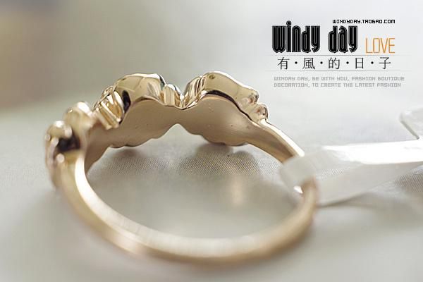 18K Gold Plated Rose Flowers Ring  95117  