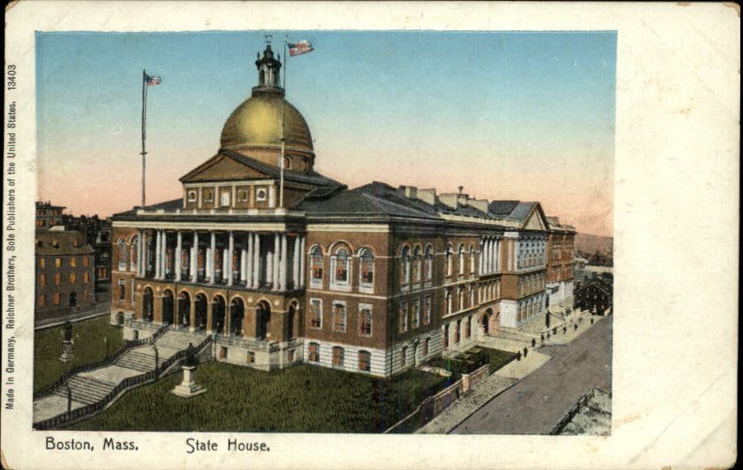 Boston MA State House Copper Windows c1910 Postcard  