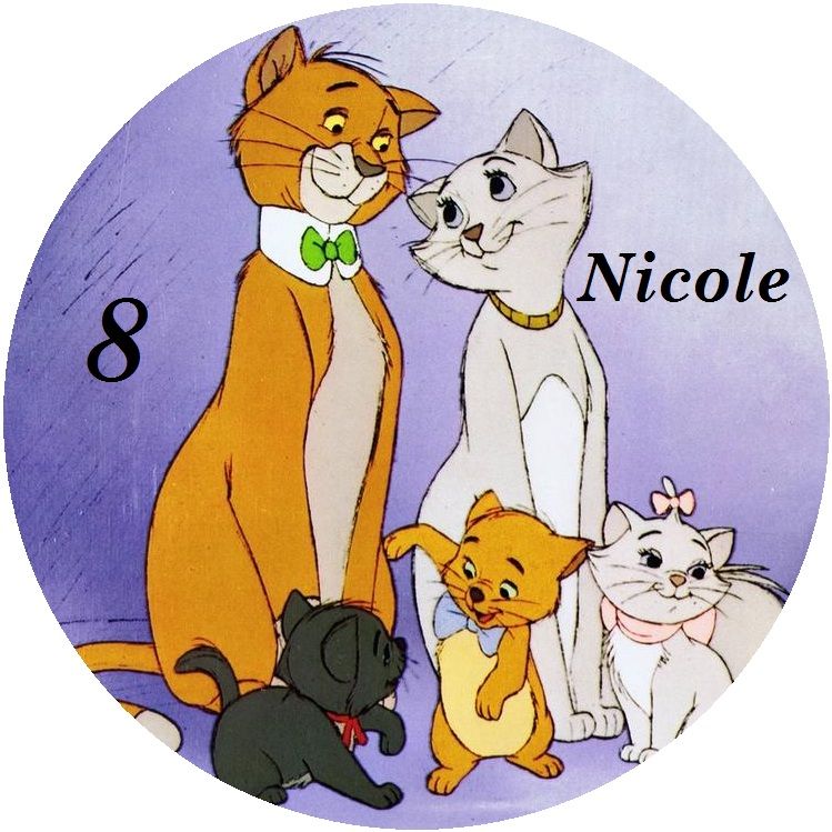 ARISTOCATS / PERSONALISED ROUND EDIBLE ICING SHEET CAKE TOPPERS  