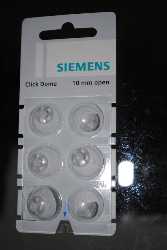 6pack of 10mm open click domes for Siemens Pure models.