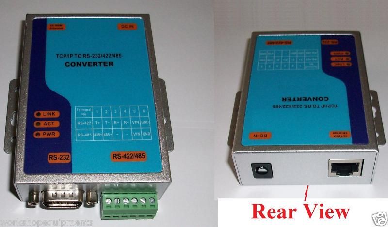 TCP/IP Ethernet to Serial RS232 RS485 RS422 Converter  