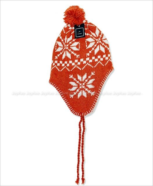 New Snowflake Design Winter Ski Trapper Beanie Hat Boy/Girl Youth Size 