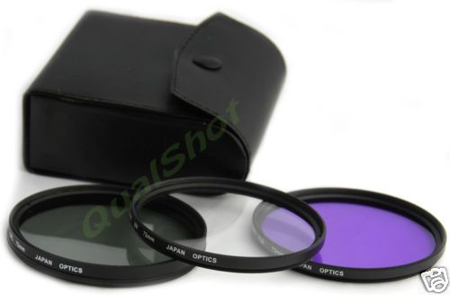 72mm 72 UV CPL  FD FILTER Kit for Canon 18 200 IS lens  