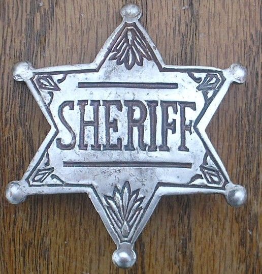 Sheriff Old West Police Badge Ranger Marshal Deputy 6Pt  
