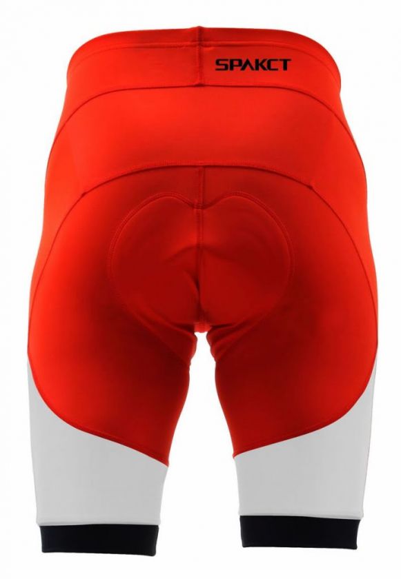 LIGHTNING Red Cycling Bike Shorts Mens Pant Padded Men  