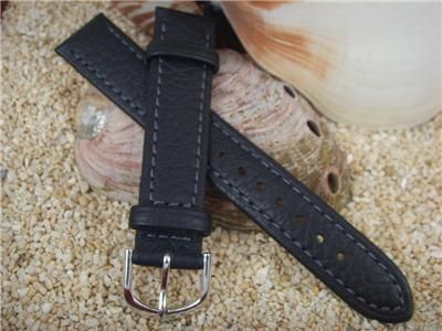 ITALIAN CALF LEATHER REPLACEMENT WATCH BAND 18MM BLACK  