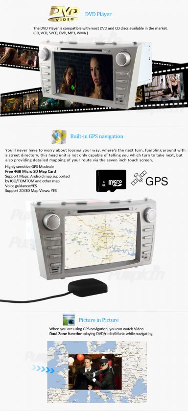 In Dash DVD Player Car Stereo On Android GPS For Camry 2007 2008 2009 