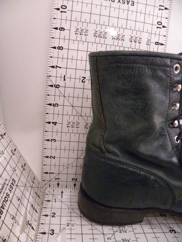 Faux Ostrich 8.5 M Lacer Womens Green Western Boots  