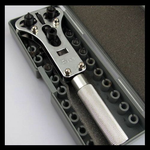 WATCH BACK CASE OPENER REMOVER REPAIR WRENCH TOOL KIT  