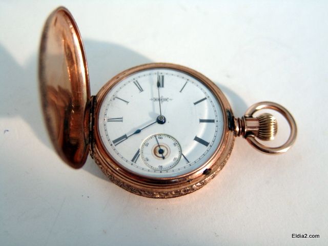 Antique 1886 Elgin Gold Pocket Watch Serial #2262244  