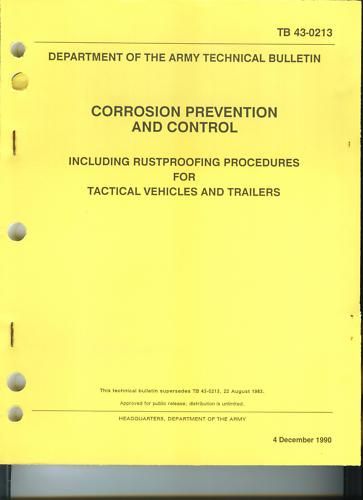 Corrosion Prevention for Tactical Vehicles, Trailers  