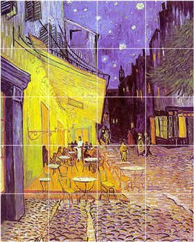 XL Vincent Van Gogh City Scene Painting Bathroom Shower Wall 