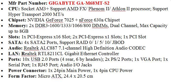 AMD ATHLON II 250 3GHz X2 CUSTOM BAREBONES COMPUTER NEW  