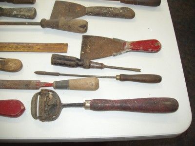Vintage Collection Old Antique Huge Wood Hand Tool Lot of 22 Wooden 